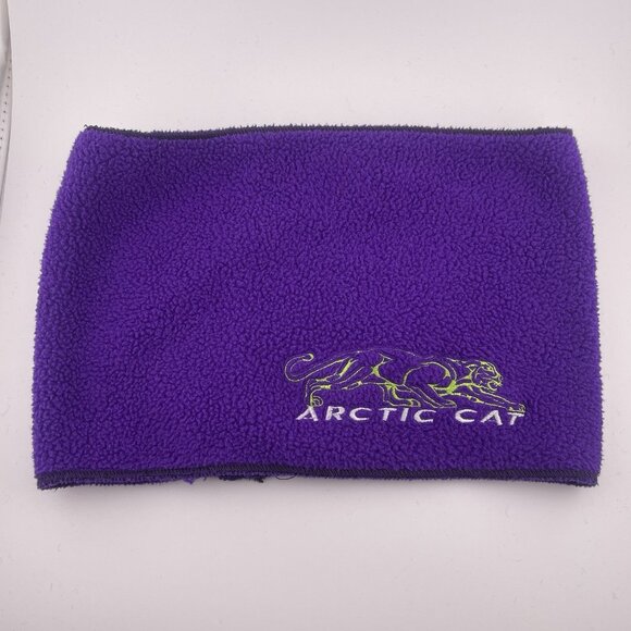 Vintage Arctic Cat Purple Fleece Neck Gaiter Warmer Snowmobile Winter Gear - Picture 1 of 4